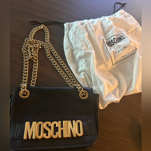 Moschino Handbags - Moschino gold and black bag